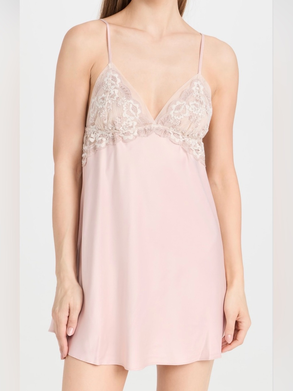 Flora Nikrooz Smokey Rose Rosa Embroidered Chemise Size M NWT